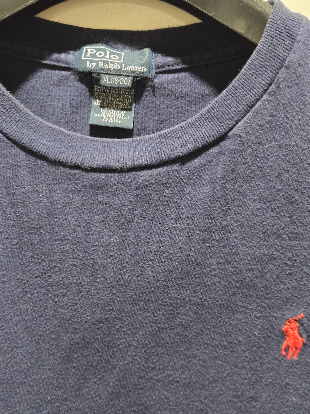 Polo Ralph Lauren Teen’s Navy Crewneck T Shirt with Red Pony